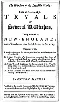 Puritan: Wonders of the Invisible World, 1693