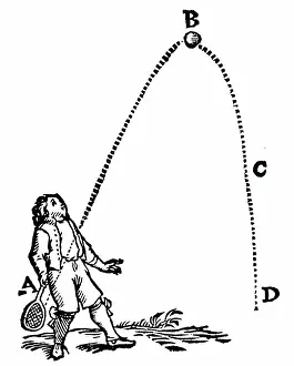 Parabolic: A woodcut engraving depicting the parabolic path