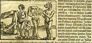 Cyclops: Woodcut of Indian manlike monsters
