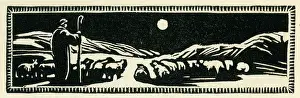 Monotone: Woodcut print in Come Christmas