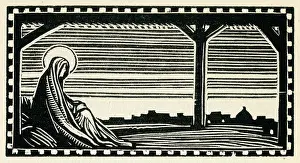 Monotone: Woodcut print in Come Christmas