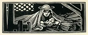 Monotone: Woodcut print in Come Christmas