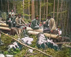 Woodcutter: Woodcutters taking a break