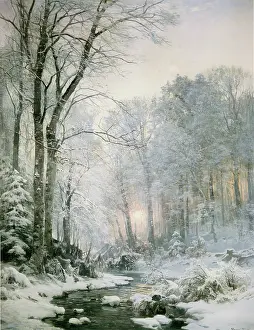 Anders: A Wooded River at Evening by Anders Anderson-Lundby