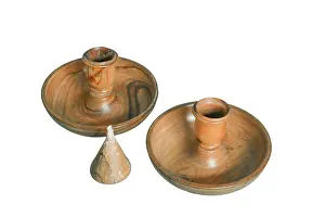 Snuff: Wooden candle holder
