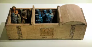 Anthropoid: Wooden chest for ushabties. Egypt