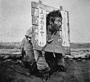 Passers By: Wooden collar punishment, China