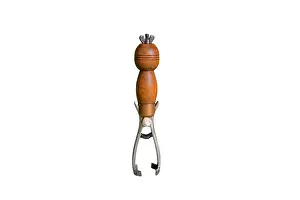 Corkscrew: Wooden-handled corkscrew