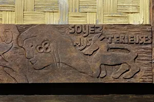 Atuona: Wooden lintel, Maison du Jouir, Paul Gauguin Cultural