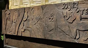 Vernacular: Wooden lintel, Maison du Jouir, Paul Gauguin Cultural