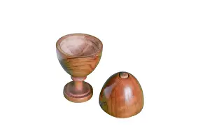 Cupped: Wooden portable egg cups