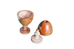 Cupped: Wooden portable egg cups