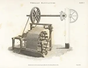Lowry: Wool manufacturing machine from the 18th century