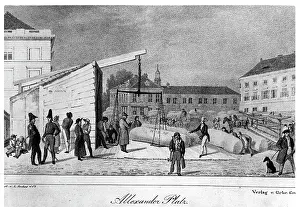 Passerby: Wool market on Alexanderplatz around 1830