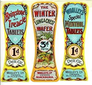 Cures: Woolley's Chemists labels