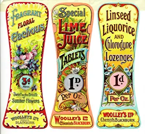 Cures: Woolley's Chemists labels