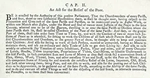 Parishes: Wording of the 1601 Poor Relief Act