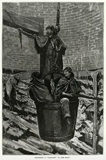 Mineshaft: Work at a coal mine, 1878