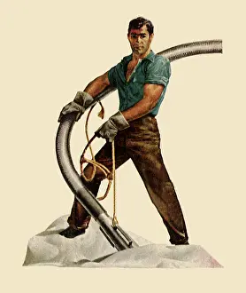 Knotted: Worker with Aluminum Hose