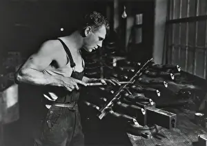 Tntarlcgr: Worker building rubber dolls molds in Work Projects