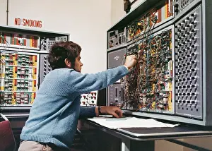 Telecommunication: A Worker at an Exchange