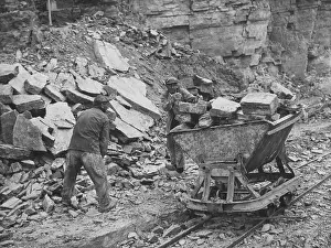 Pickaxe: Worker in a quarry, 1944