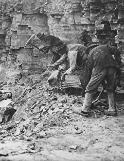 Lorry: Worker in a quarry, 1944