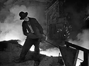 Spark: Worker in the steel industry, 1930s