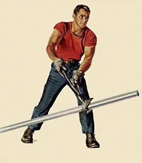 Grips: Worker with Tongs