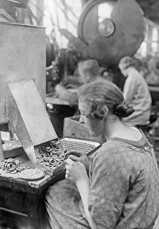 Piecework: Worker in a toy factory, 1932