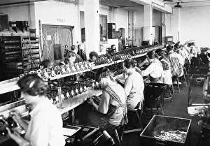Workers on the assembly line, 1932