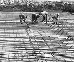 Reinforcements: Workers building a bunker on the Atlantic Wall, 1944