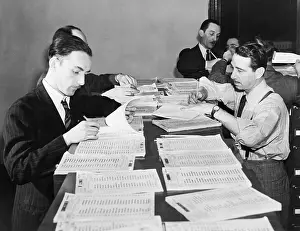 Home Front: Workers checking names and numbers at New York Selective