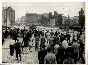 Semyonov: Workers demonstrate in East Berlin, Germany