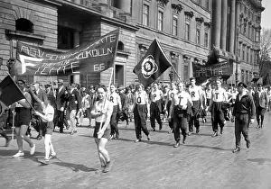 Shirts: Workers at the demonstration of the KPD on May Day, 1930