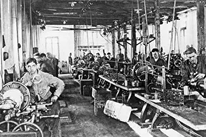 Secured: Workers in a factory, 1914
