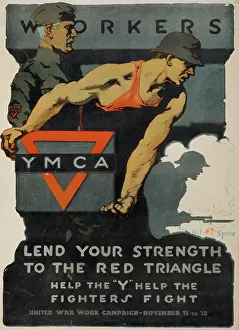 Lend: Workers, lend your strength to the red triangle - Help the Y