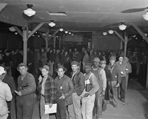 Plutonium: Workers lined up at the Hanford Reservation of