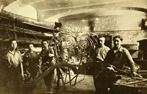Handicrafter: Five workers of a locksmithing workshop in