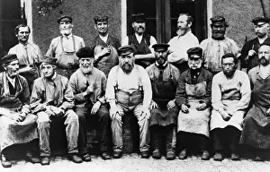 Beards: Workers at the Merck chemical factory, around 1900