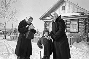 Logging: Workers settlement, 1956
