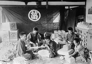 Packed: Workers in a silk factory, 1913