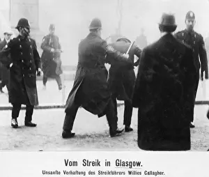 Violent: Workers strike in Glasgow, 1919