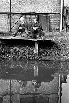 Waterways: Workers tea break beside the Sheffield and Tinsley Canal