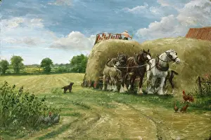 Foals: Working Mothers ' hay harvesting