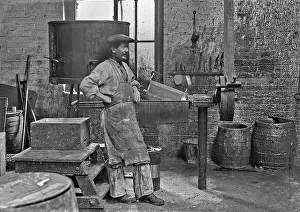 Shrapnel: Workman in a factory - lead works - ww1