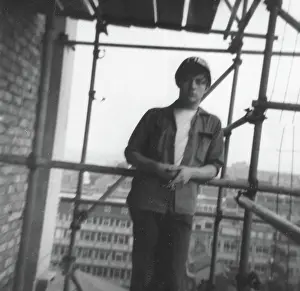 The Cloudesley Collection: Workman on Littlewoods building, Liverpool