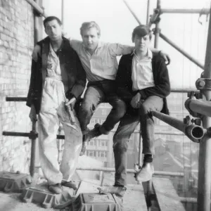 The Cloudesley Collection: Workmen at Littlewoods building, Liverpool