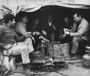 Workman: Workmen taking a break