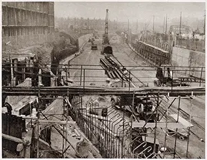 Scaffolding: Works on the new Northern Approach to the Blackwall Tunnel